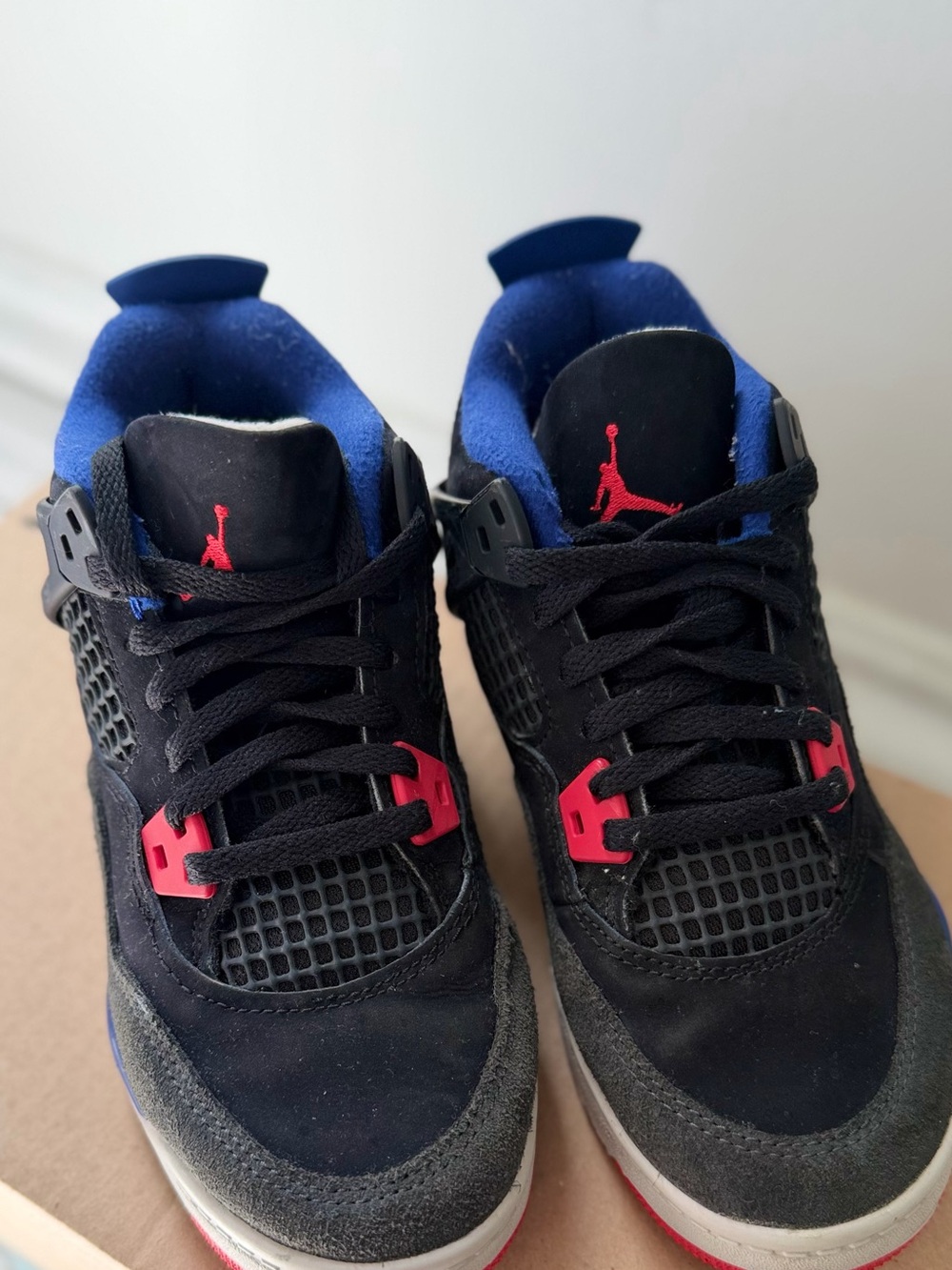 Air Jordan kids size 2Y   Black, Blue & Red Retro Basketball Sneakers